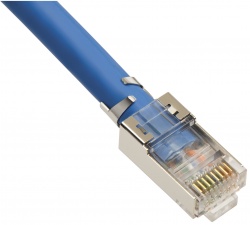 RJ45 CAT6A 10Gig Shielded Connector with Liner, Solid 