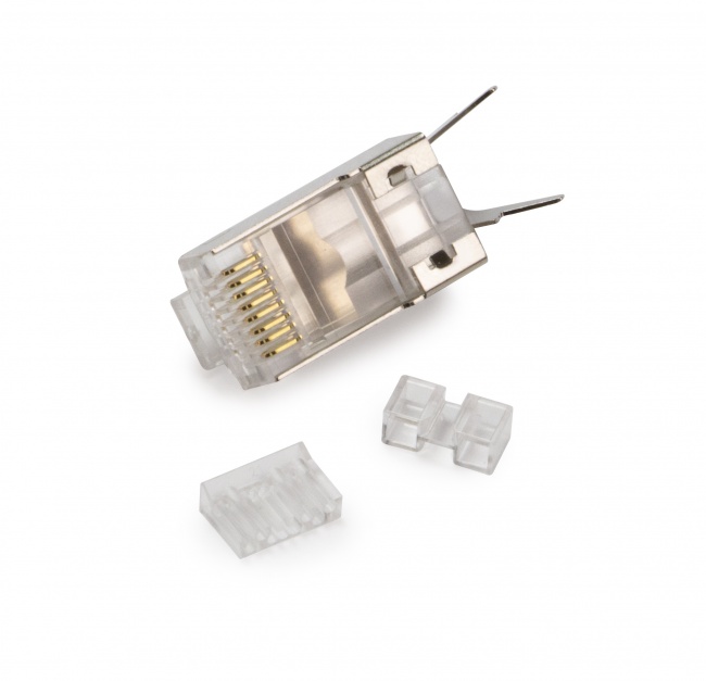 Platinum Tools RJ45 Standard Shielded 2-Piece CAT6 Connector with Liner  (Clamshell of 10)